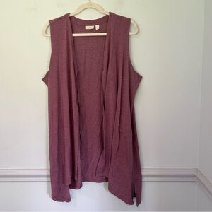 LOGO Lounge Purple Sleeveless Cardigan Size XL